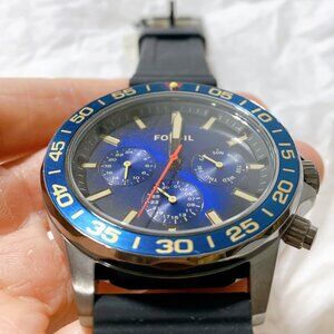 Fossil BQ2772 Bannon Multifunction Black Silicone Watch, New with Tag